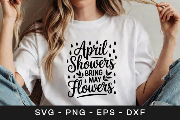 April Showers Bring May Flowers Graphics for Crafts