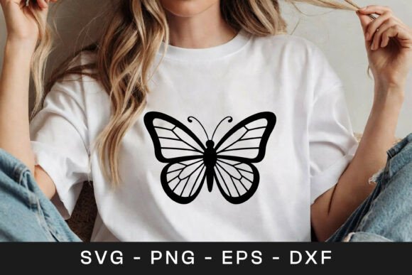 Artistic Butterfly Linework Design SVG for Graphics and Crafts