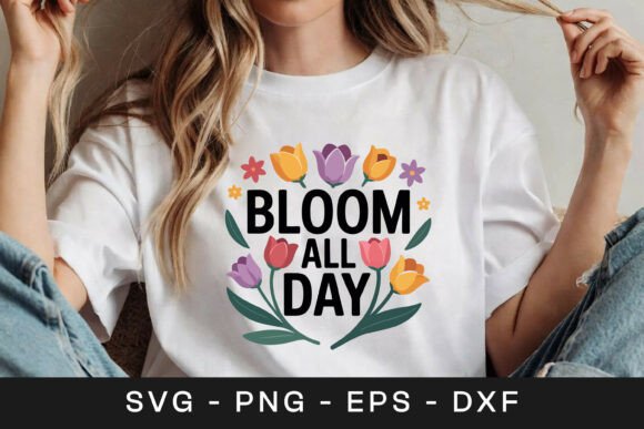 Bloom All Day Floral SVG for Crafts and Graphics