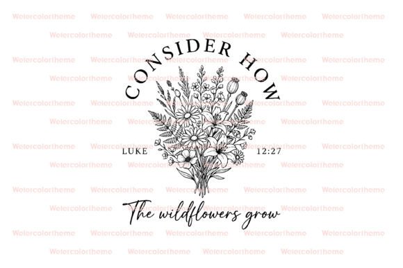 Christian Wildflower SVG Cut File: A Graphic for Crafts and Branding
