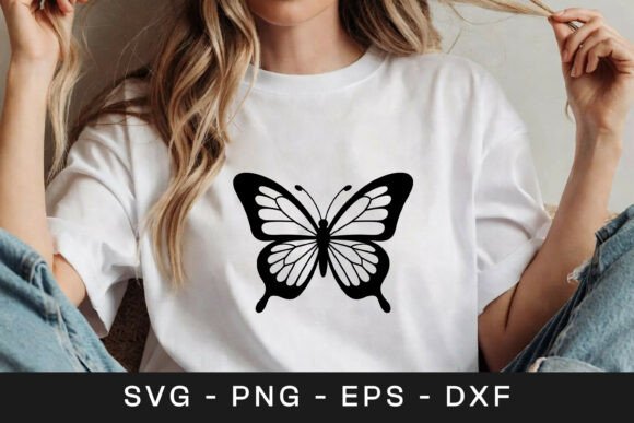 Classic Butterfly Outline SVG PNG for Crafts and Graphics
