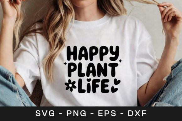 Happy Plant Life Floral SVG PNG: A Versatile Graphic for Crafts and Branding