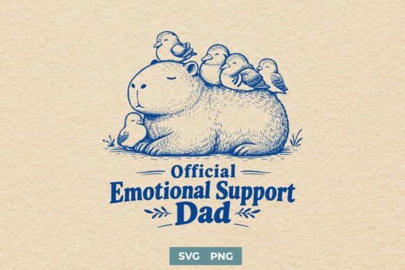 Official Emotional Support Dad Funny SVG for Crafts and Graphics