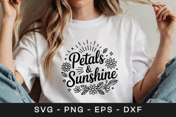 Petals and Sunshine Floral SVG PNG