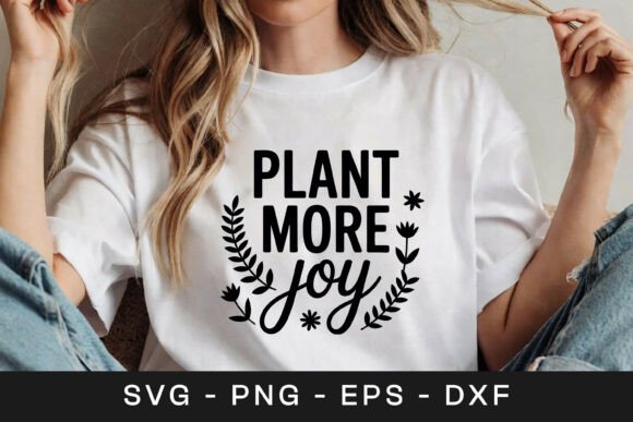 Plant More Joy Floral SVG for Crafts and Graphics