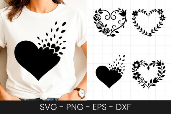 Splash Heart Love Design SVG PNG: Graphics for Crafts