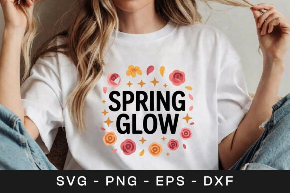 Spring Glow Floral SVG Graphics for Crafts