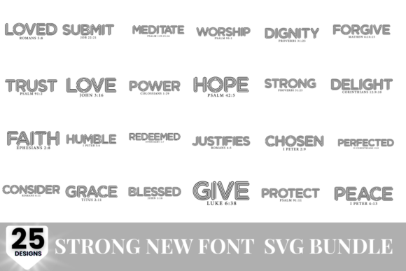 Strong New Font SVG Bundle