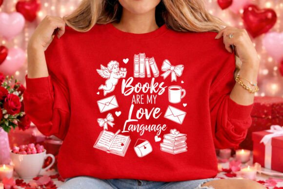 Valentine’s Day SVG Books Love Language Graphics for Crafts